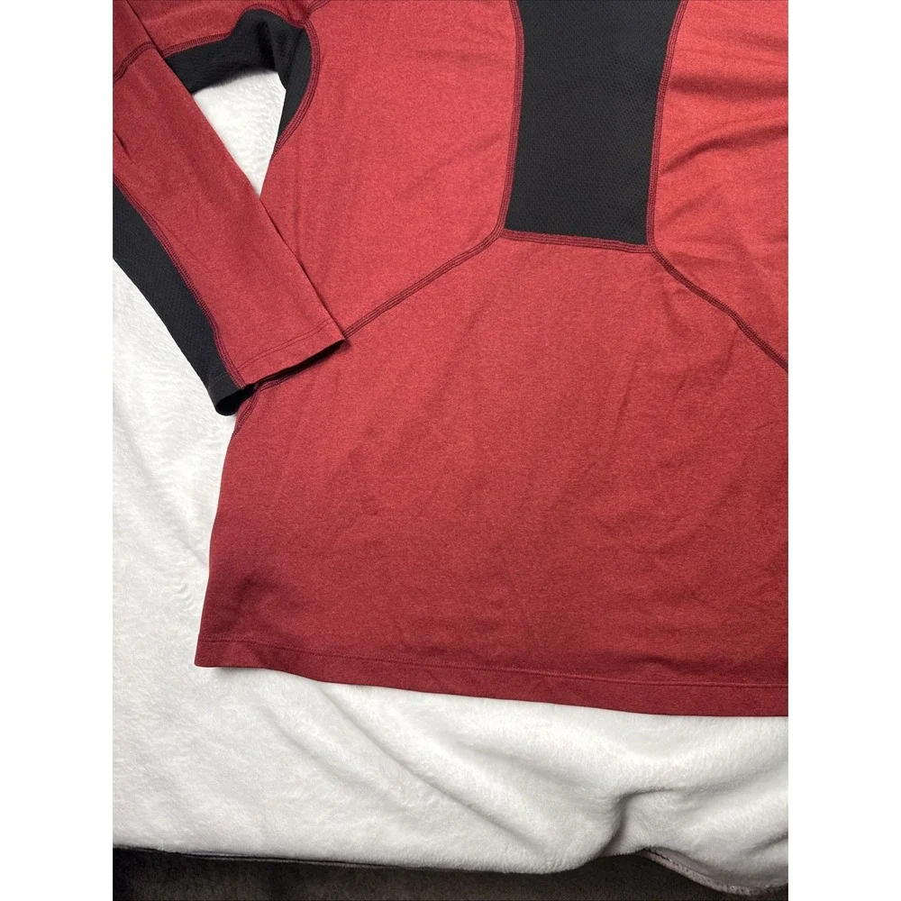 The North Face FlashDry-XD 1/4 Zip Pullover Active Shirt Men Large Red Black